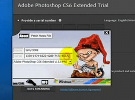 ключ для Adobe Photoshop CS6